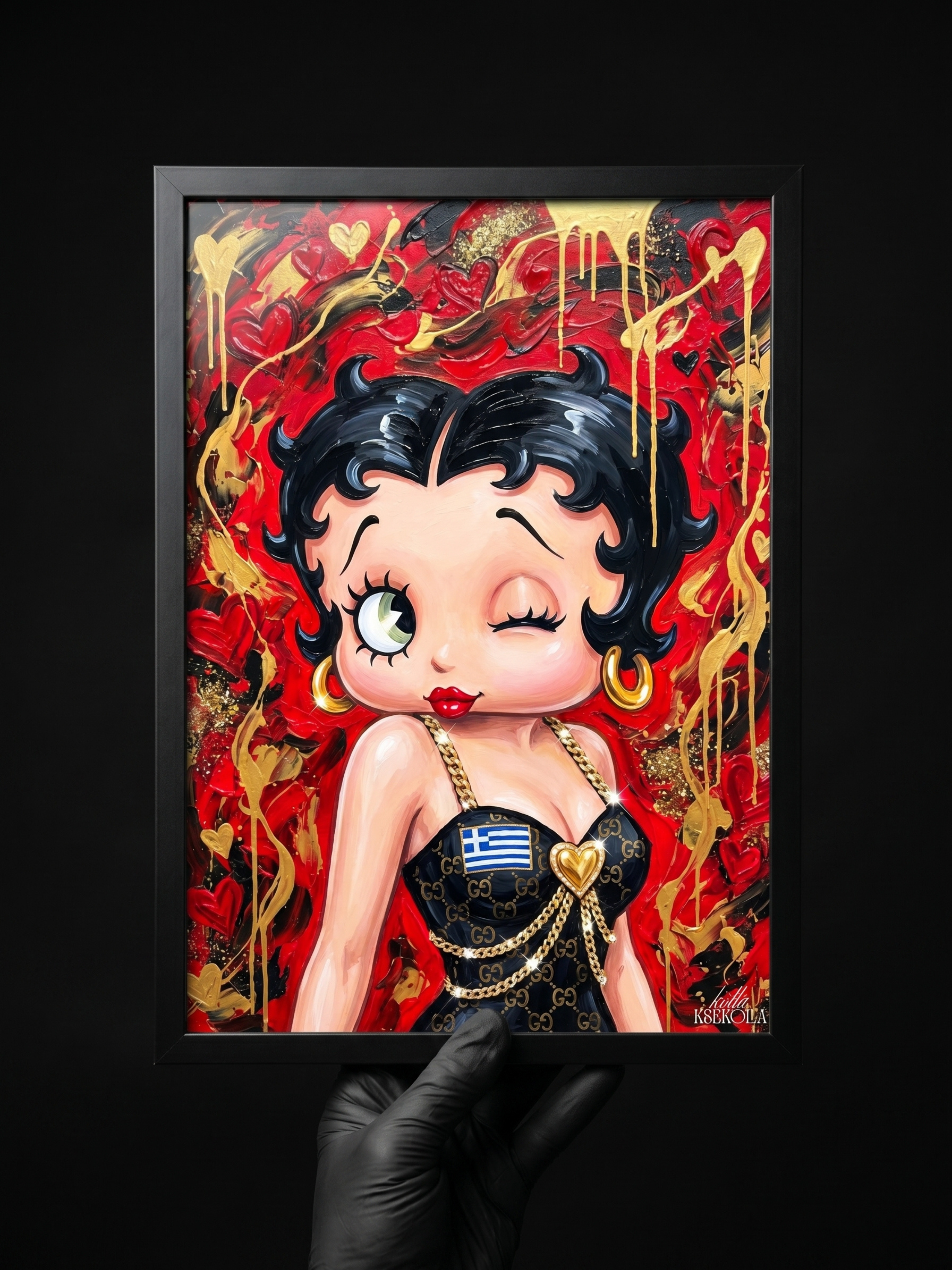 Betty Greek Luxury — Πίνακας Pop Art | Gucci Edition
