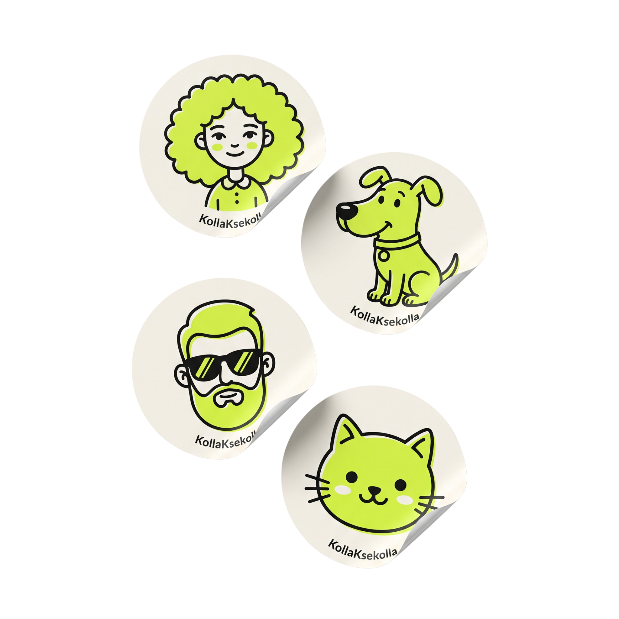 Portrait & Χαρακτήρας — Custom Illustrated Sticker