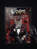 Il Capo — Πίνακας Pop Art | Mafia Cat Edition