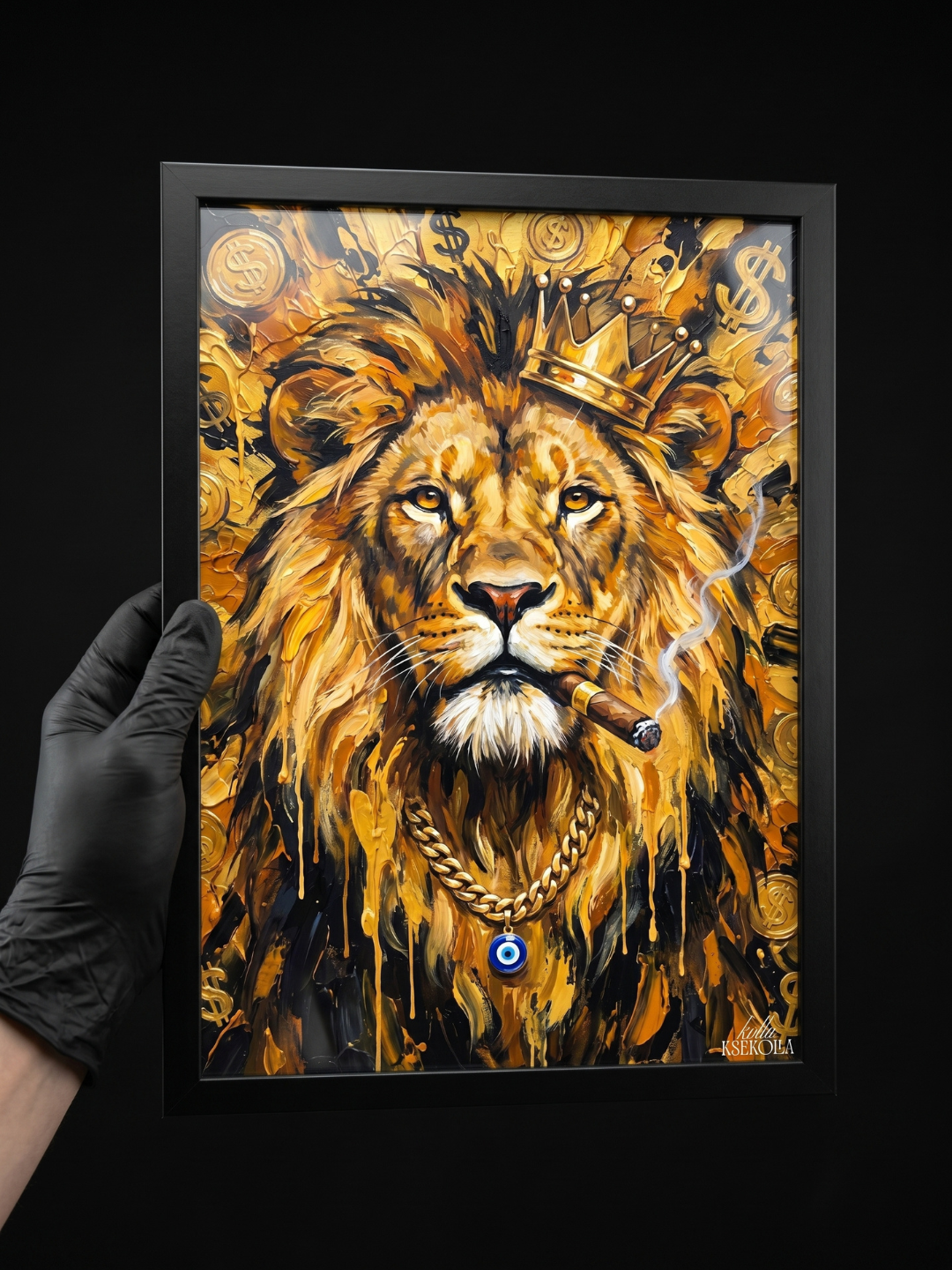 King Lion — Πίνακας Oil Art | Golden King Edition