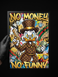 No Money No Funny — Πίνακας Pop Art | Gold Drip Edition