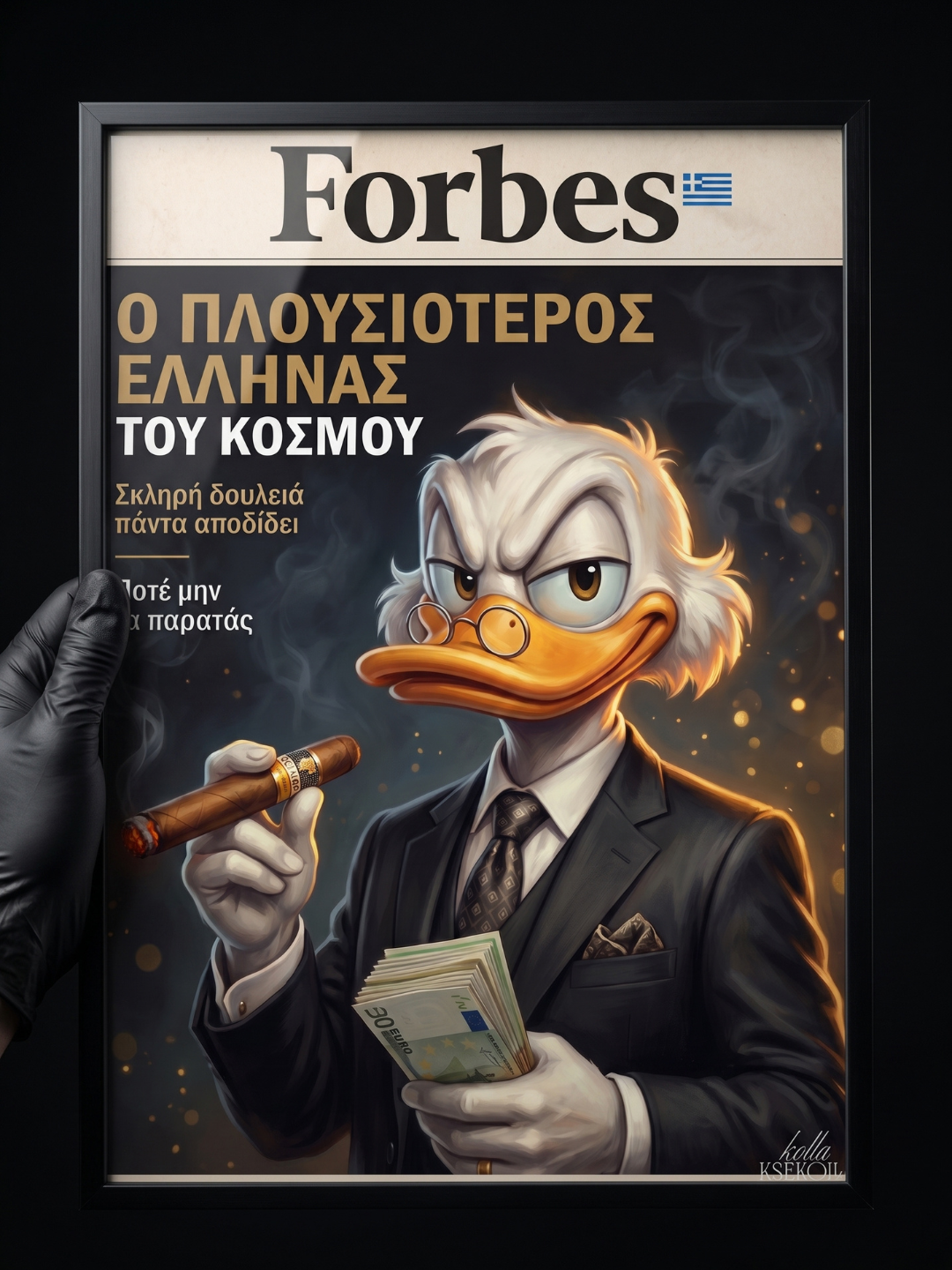 Ο Πλουσιότερος Έλληνας — Πίνακας Pop Art | Forbes Cover Edition