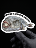Λαγοκέφαλος Sticker «Ήρθα Από Το Σουέζ Χωρίς Διαβατήριο»