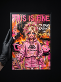 This Is Fine — Πίνακας Pop Art | Chaos Queen Edition